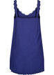 Nachtjapon met kanten zoom, Blauw, Packshot image number 1