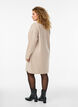 Knie-lange jerseyjurk met een V-hals en kraag, Beige, Model image number 2