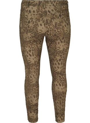 Amy jeans met print, Green Leopard, Packshot image number 1