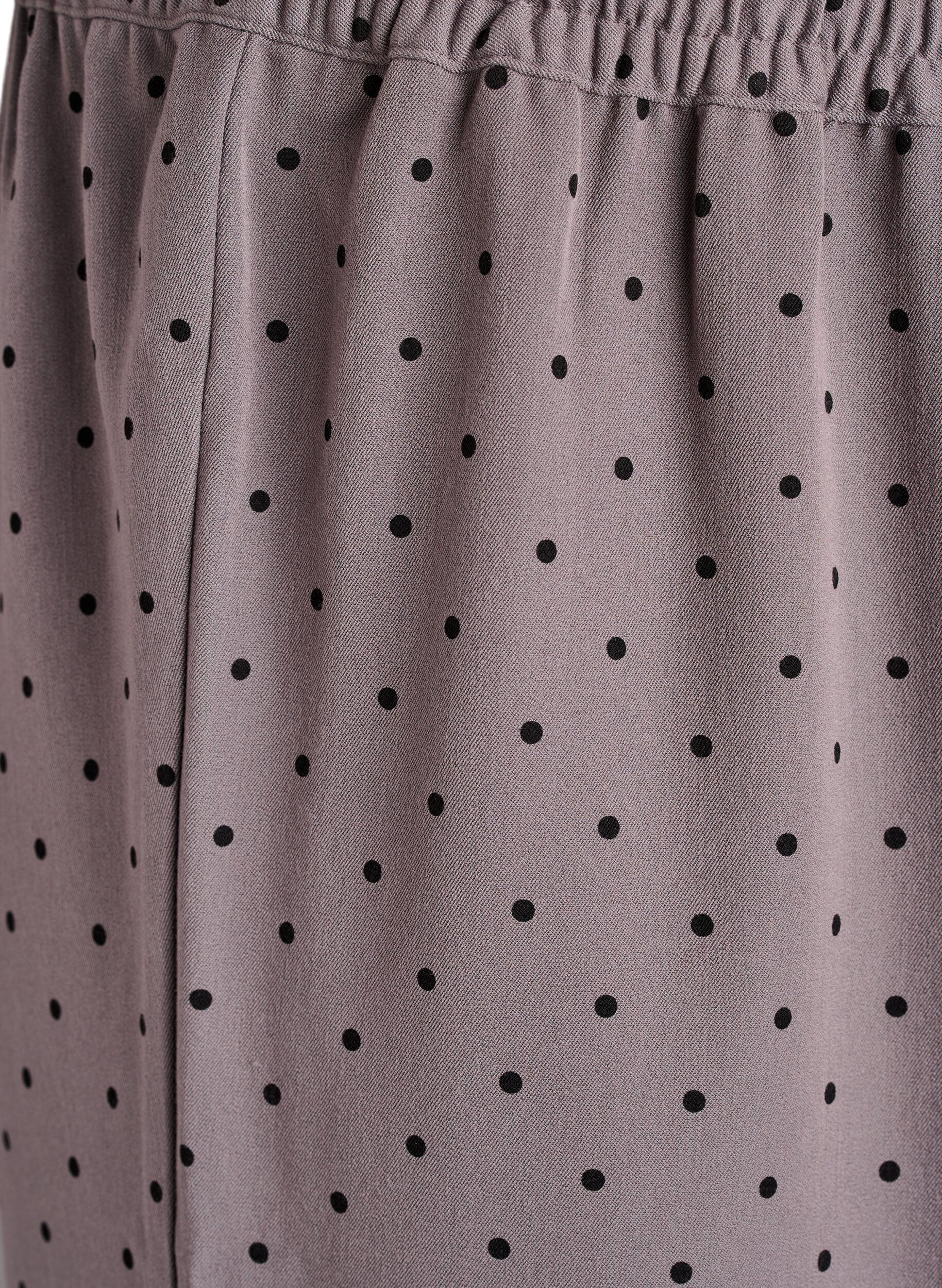 Zizzi Wijde broek met een hoge taille, Grijs, Packshot image number 2