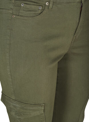 Katoenen broek met enkellengte, Army green , Packshot image number 2