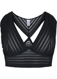 Bh in gestreept mesh, Black