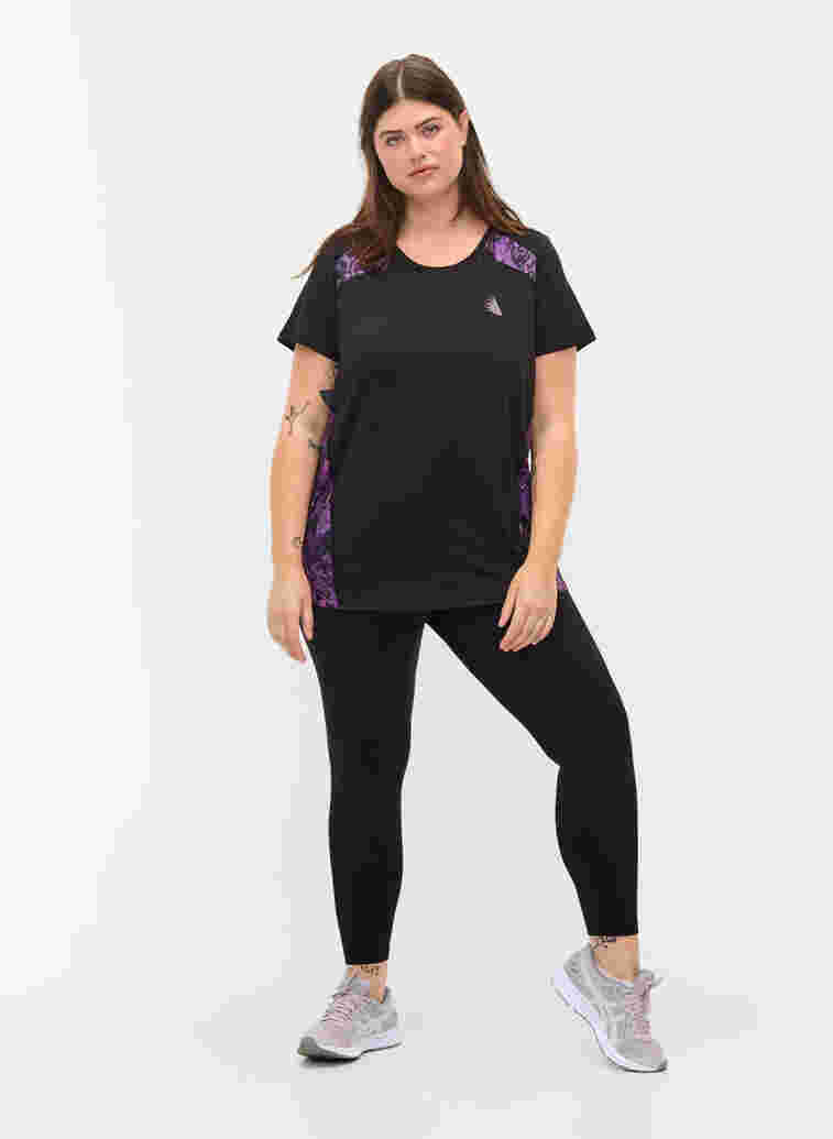 Trainings t-shirt met print details, Black, Model image number 2