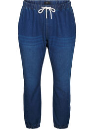 Denim joggers met zakken, Blauw