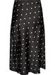 Satijnen midi rok, Zwart, Packshot image number 1