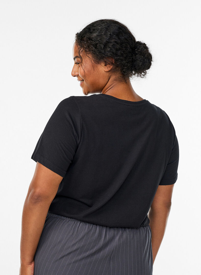 T-shirt met print, Zwart, Model image number 2