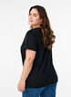 Katoenen T-shirt met motief, Black w. Gold Love, Model image number 1