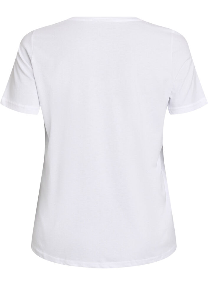 T-shirt met print, Wit, Packshot