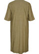 Midi-jurk in linnen en viscose met 1/2 mouwen, Groen, Packshot image number 1
