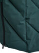 Lange winterjas met haaksluitingen en een nep bontkraag, Groen, Packshot image number 4