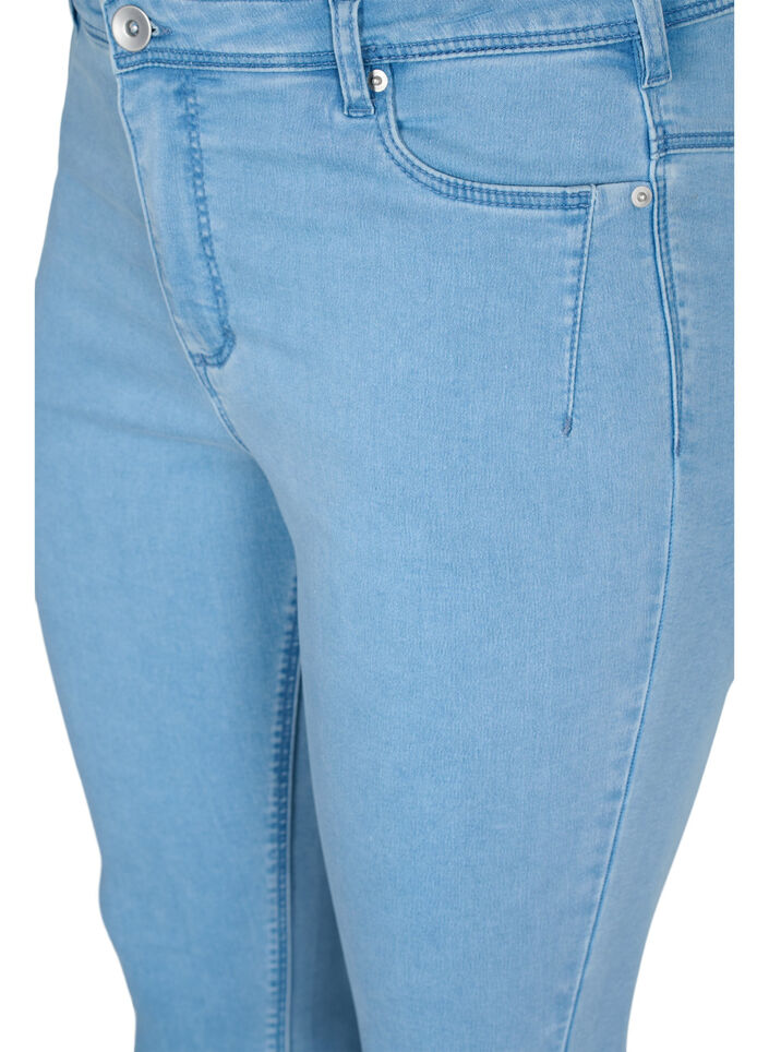 Cropped Amy jeans met rits, Blauw, Packshot image number 2