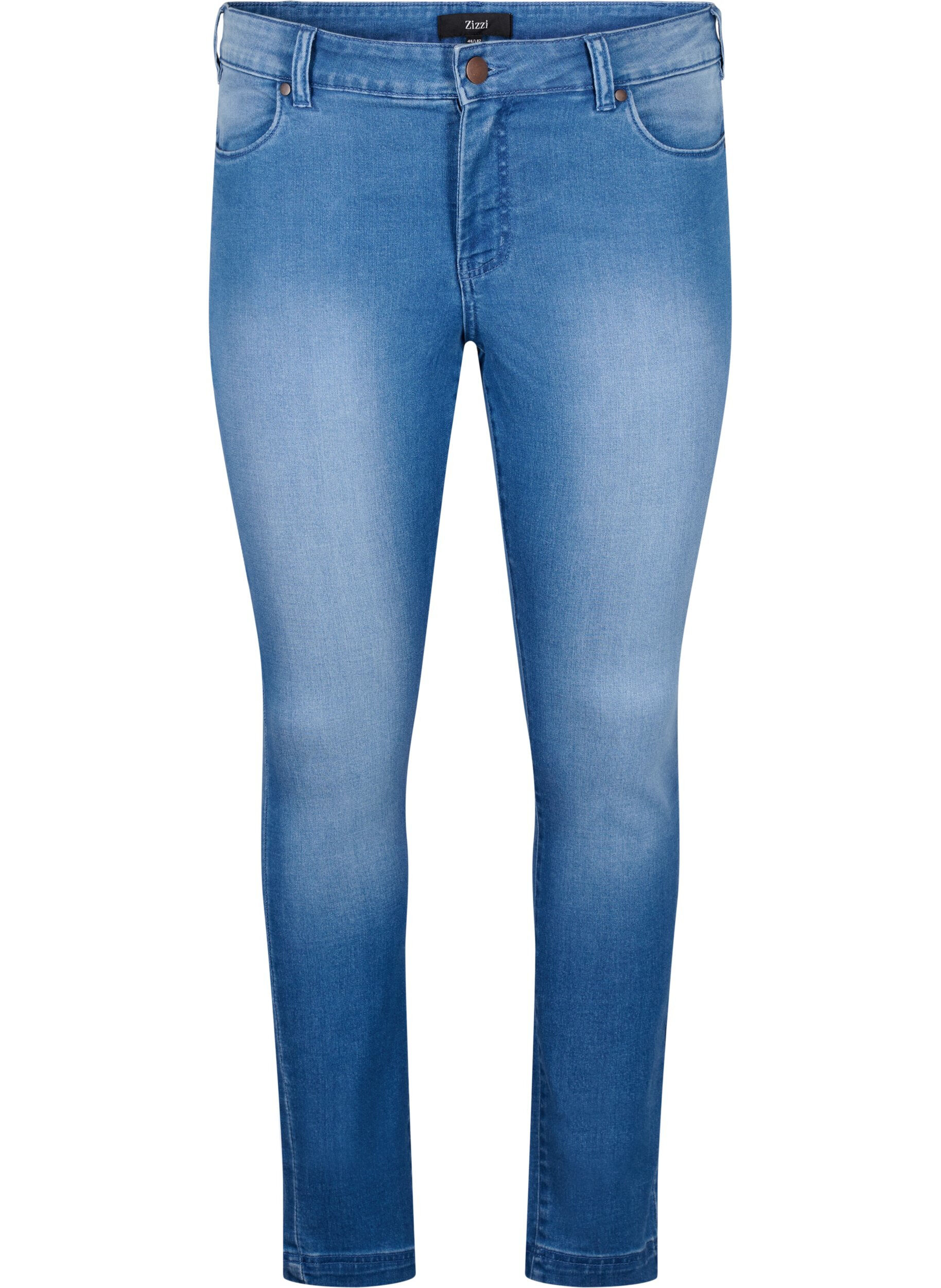 Zizzi Viona jeans met normale taille, Blauw, Packshot image number 0