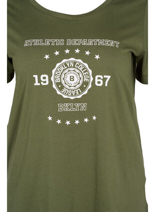 Katoenen t-shirt met print, Ivy Green ATHLETIC, Packshot image number 2