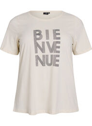 FLASH - T-shirt met motief, Vanille