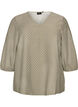 Blouse van viscose met patroon en 3/4-mouwen, Groen, Packshot image number 0