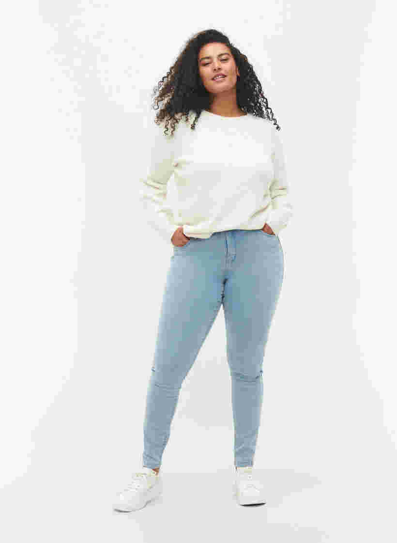 super slim fit Amy jeans met hoge taille, Ex Lgt Blue, Model image number 0