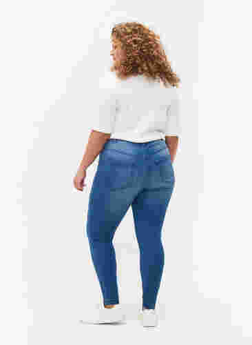 Super slim Amy jeans met hoge taille, Light blue, Model image number 1
