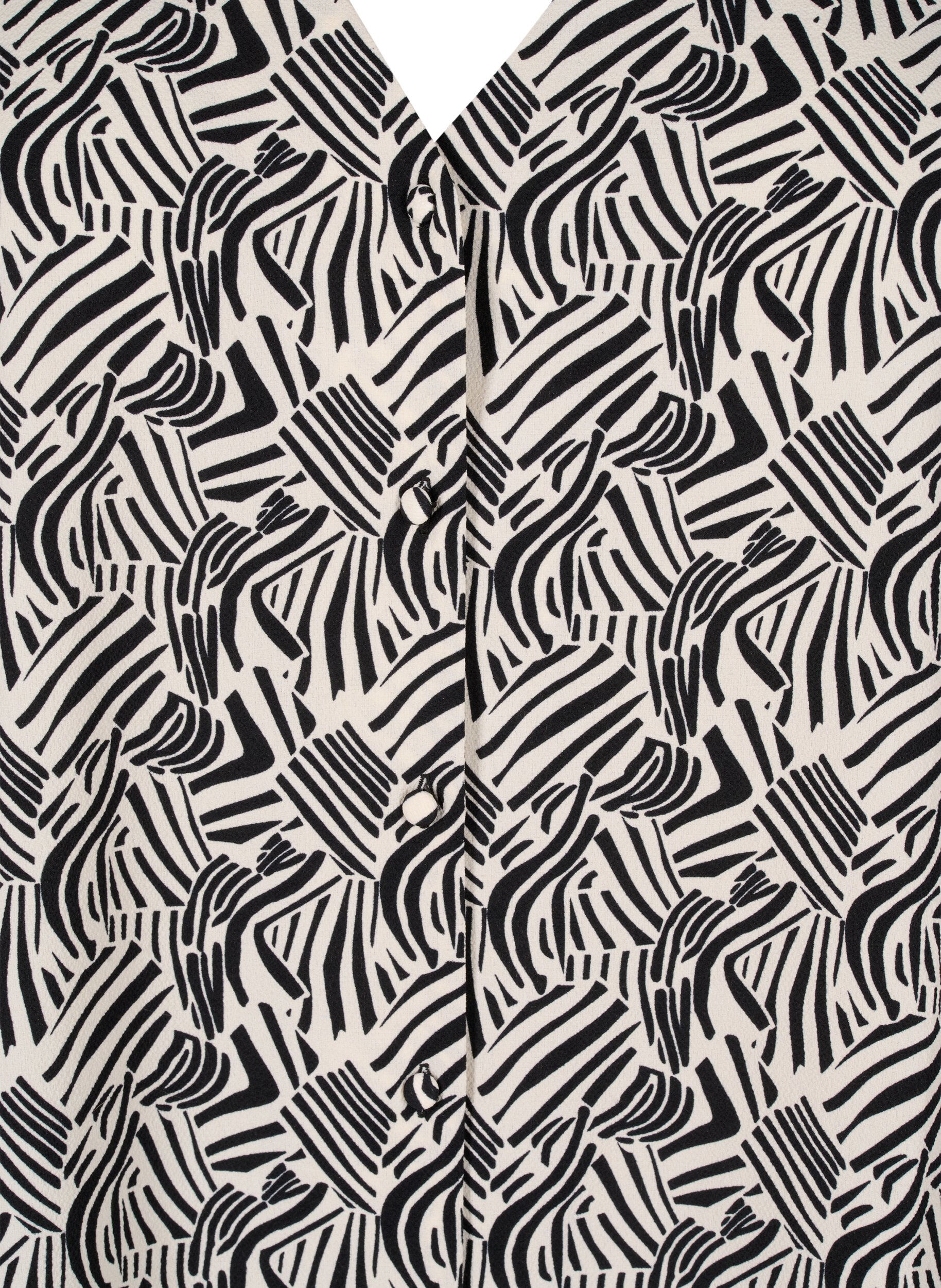 Zizzi Blouse avec col en V et imprim&eacute;, Birch Graphic, Packshot image number 2