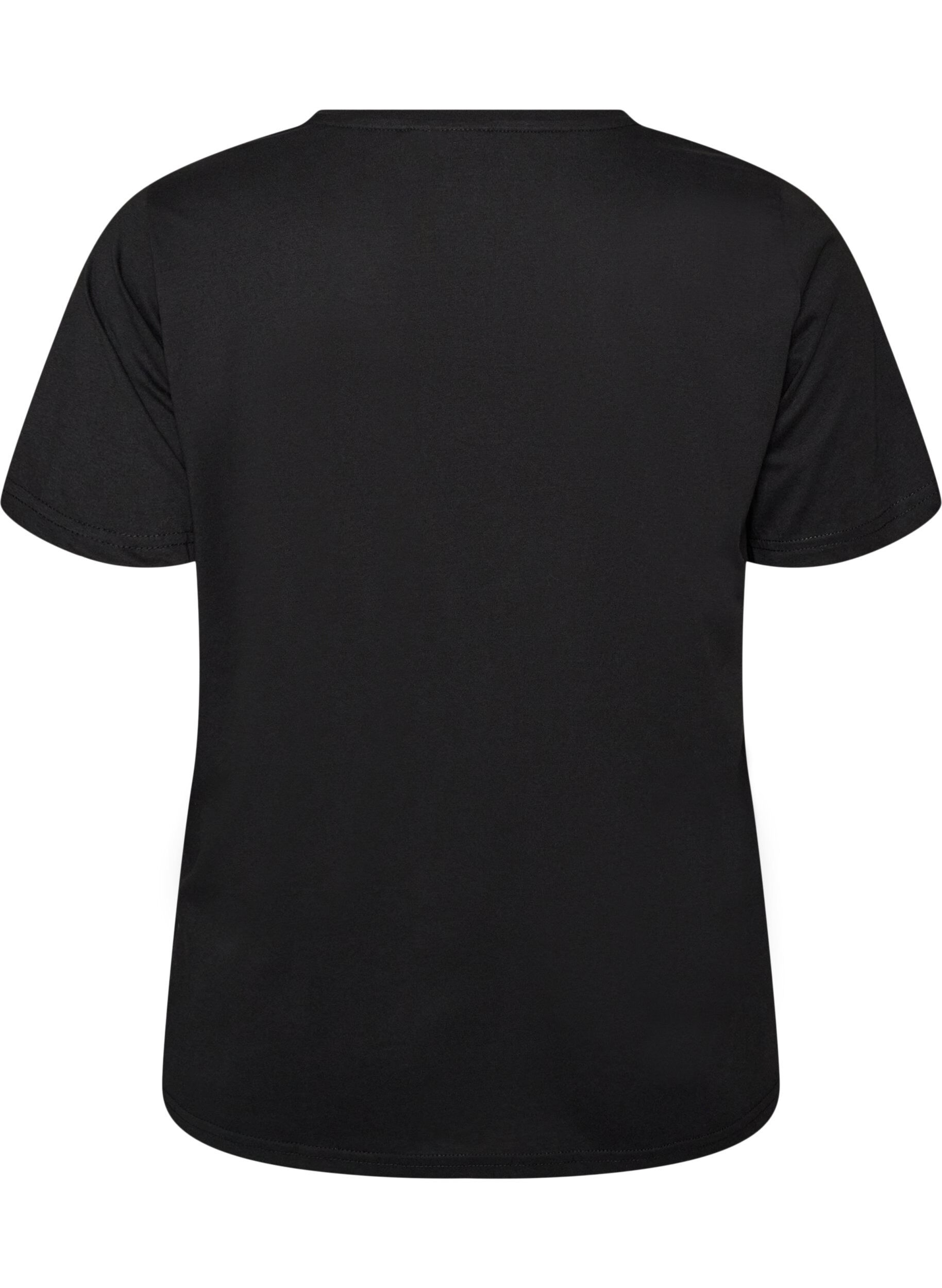 ZizziT-shirt met print, Zwart, Packshot image number 1