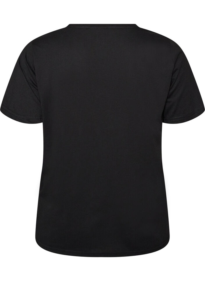T-shirt met print, Zwart, Packshot image number 1