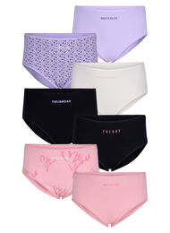 7-pack slip met normale taille, Purple Rose Mix