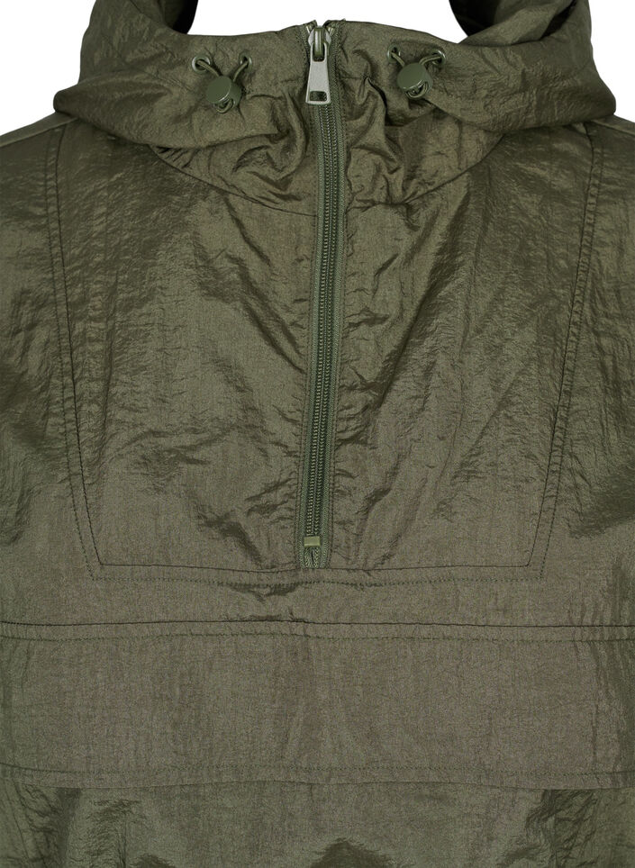 Lange anorak met capuchon en zak, Grape Leaf, Packshot image number 2