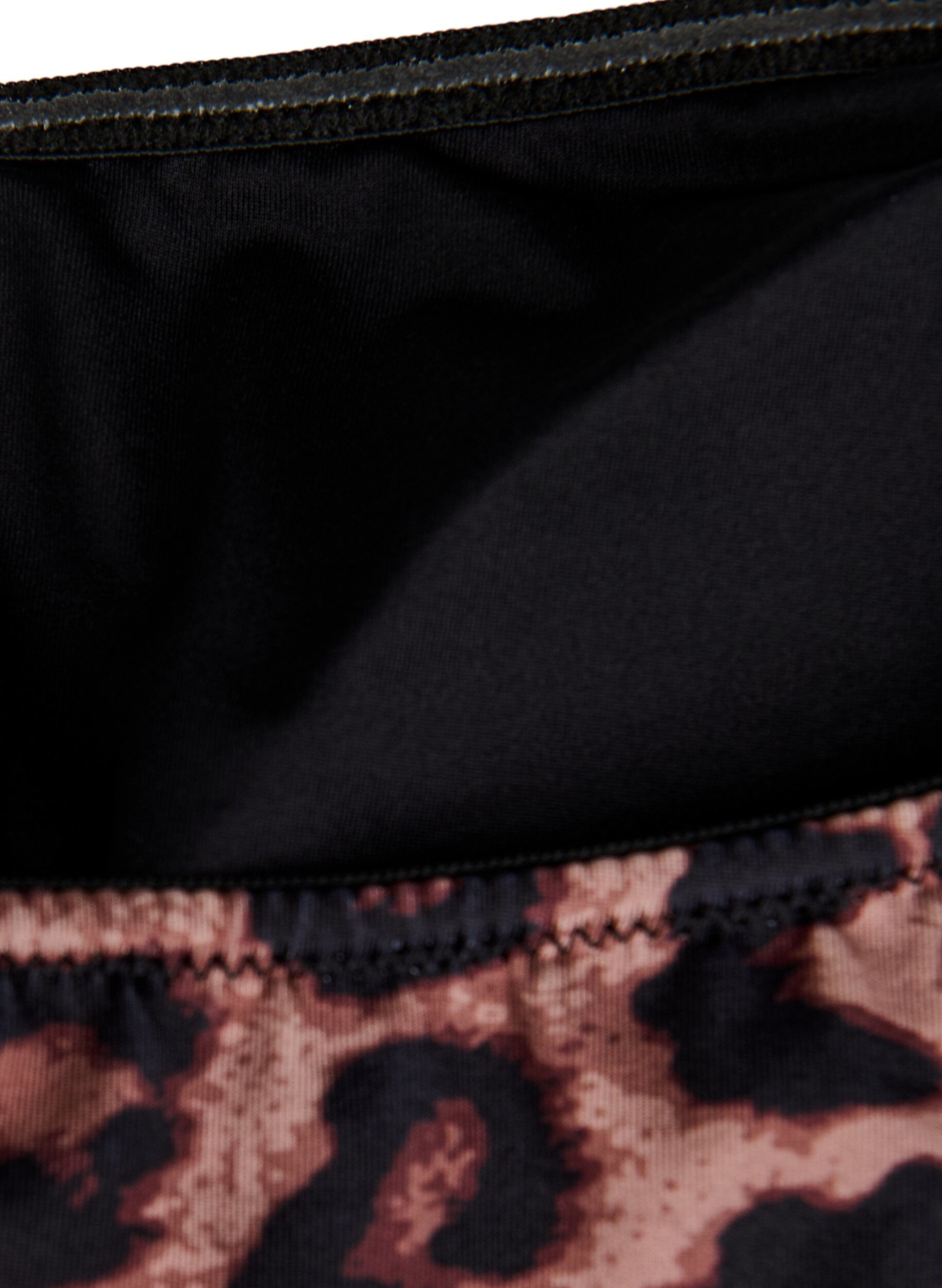 Zizzi Bloemen bandeau bikinitop, Beige, Packshot image number 3