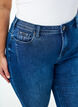 Gecropte Amy jeans met ritssluiting details, Blauw, Model image number 3