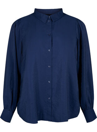 Shirt met lange mouwen van Tencel ™ Modal, Navy Blazer, Packshot image number 0
