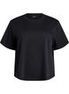 Boxy katoenen T-shirt, Zwart, Packshot image number 0