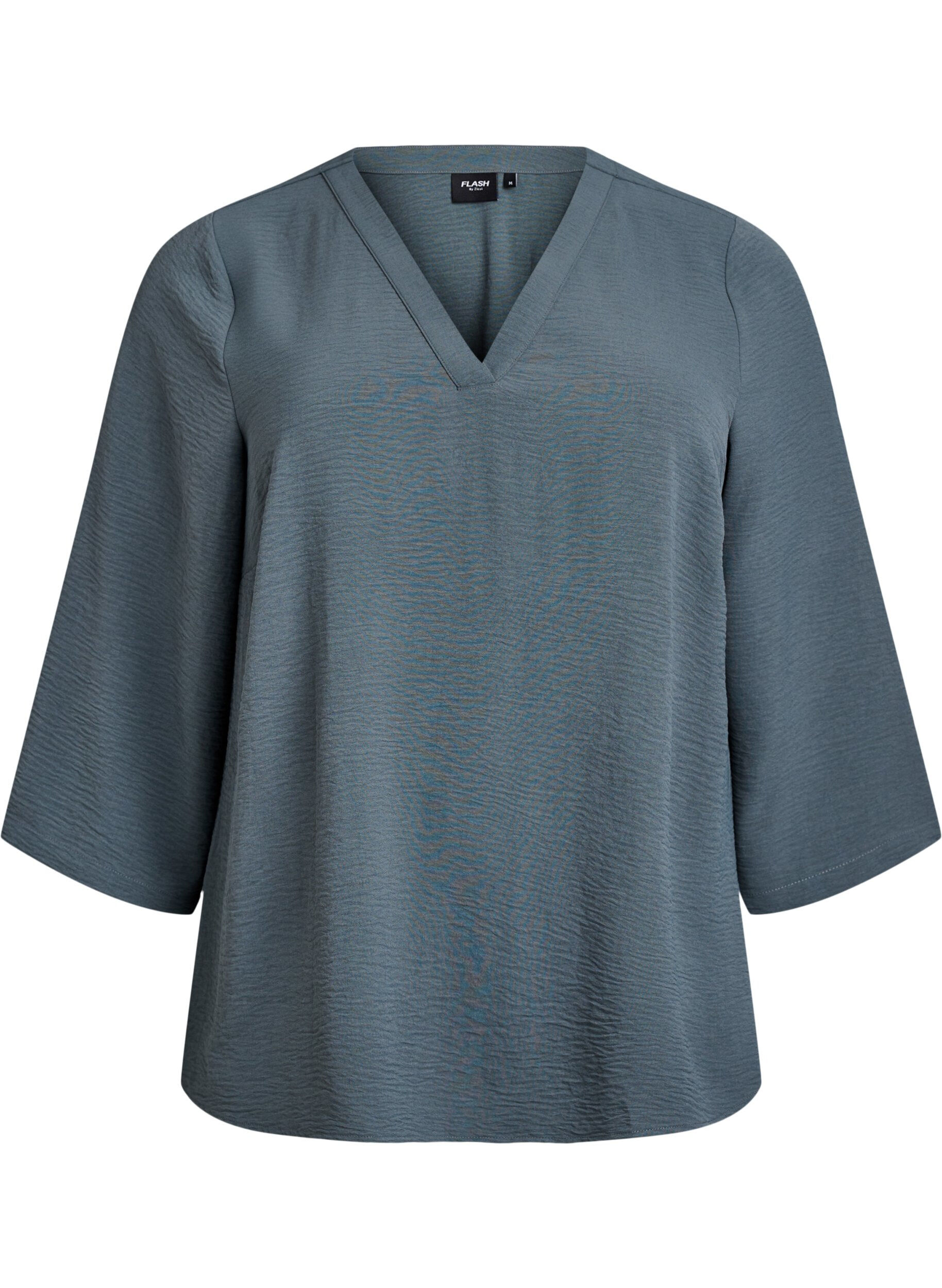 ZizziBlouse met 3/4 mouwen, Groen, Packshot image number 0