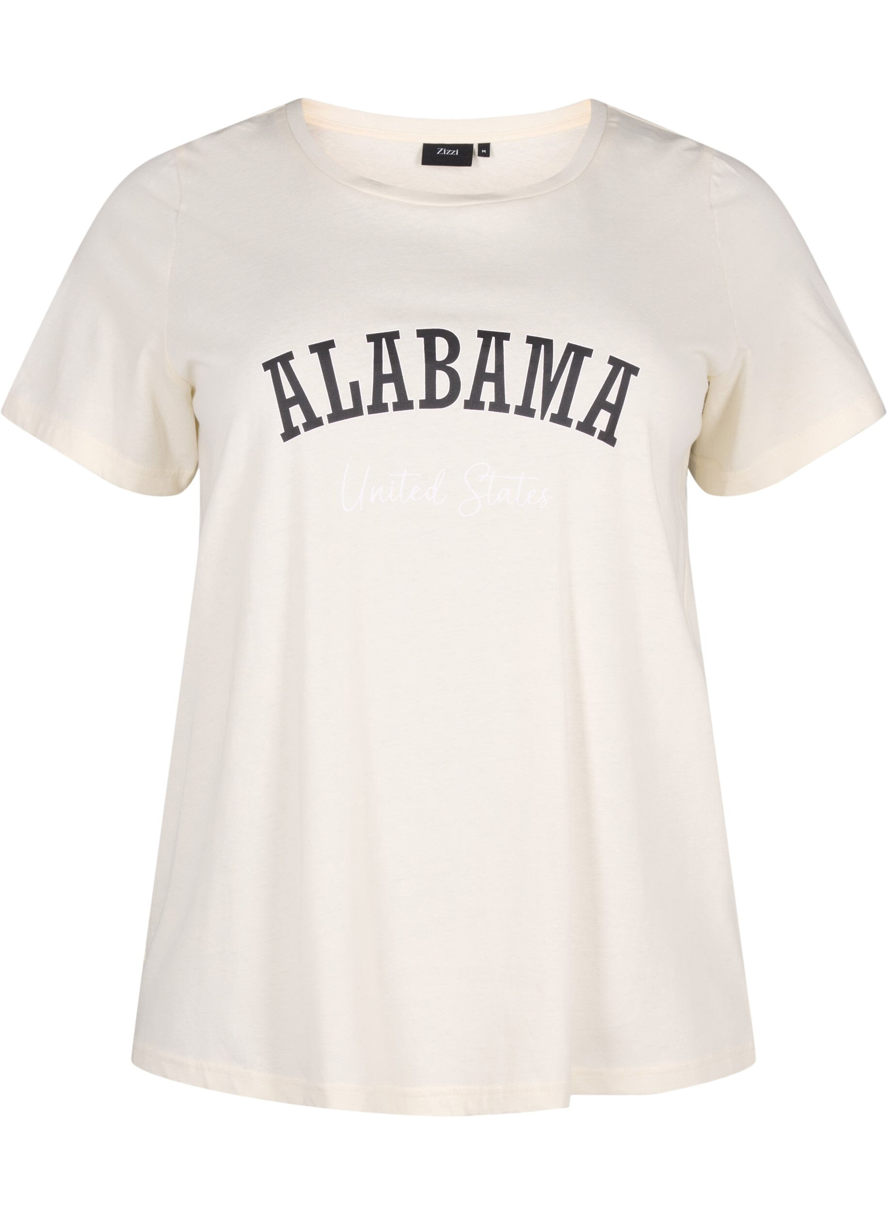 Zizzi Katoenen T-shirt met tekst, Antique W. Alabama, Packshot image number 0