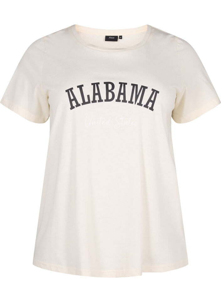 Katoenen T-shirt met tekst, Antique W. Alabama, Packshot image number 0