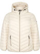 Gewatteerd lichtgewicht jack met capuchon, Beige, Packshot image number 0