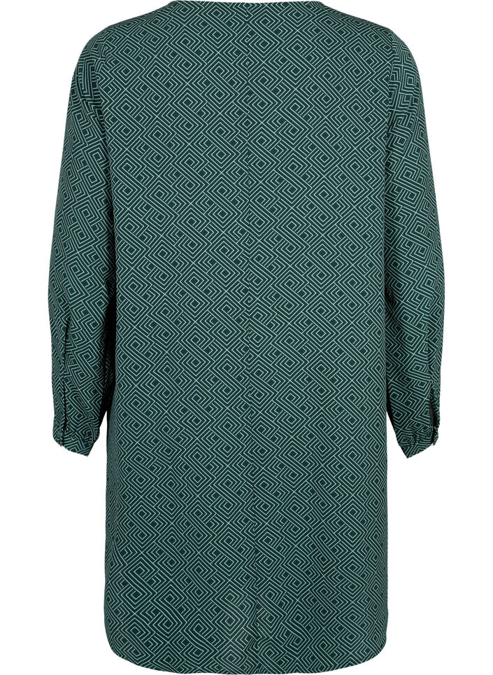 Jurk met V-hals en print, Scarab Graphic AOP, Packshot image number 1