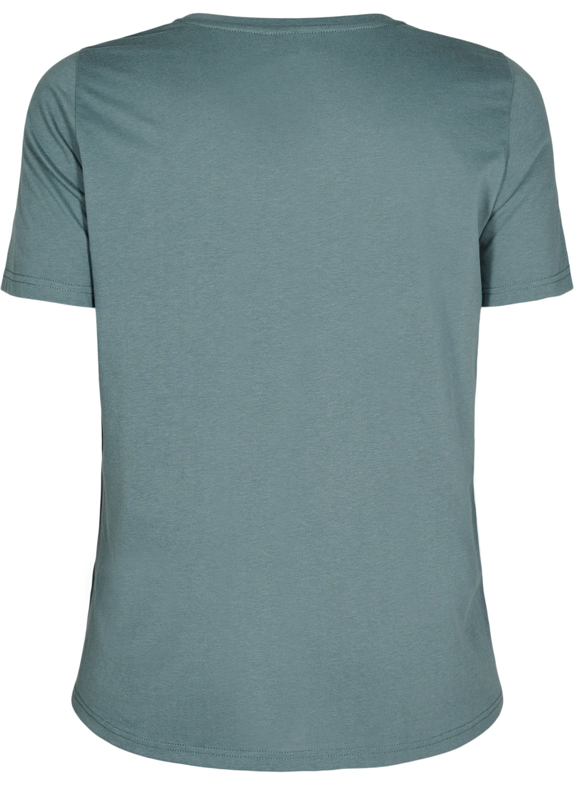 Zizzi FLASH - T-shirt met motief, Groen, Packshot image number 1