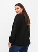 Blouse van viscose met gehaakt detail, Black, Model image number 1