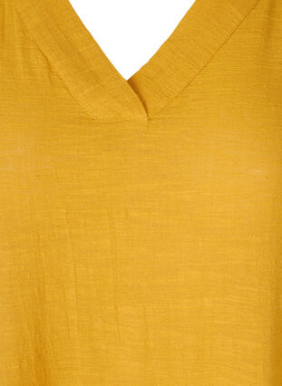 Katoenen tuniek met korte mouwen, Golden Yellow, Packshot image number 2