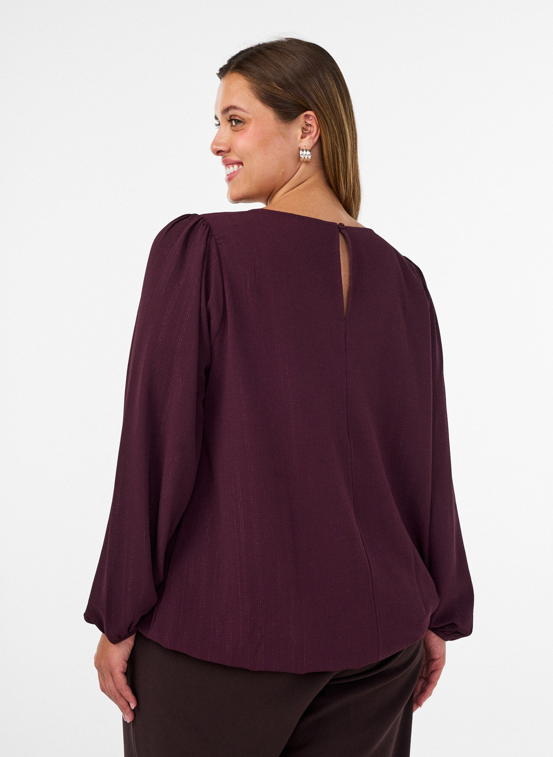ZizziBlouse met glitter, Rood, Model image number 2