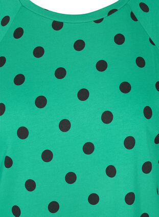 Jurk met polka stippen en 3/4 mouwen, Jolly Green Dot, Packshot image number 2