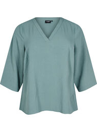 Blouse met 3/4 mouwen, Groen