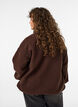 Teddyjas met broderie anglaise rand en hoge kraag, Bruin, Model image number 2