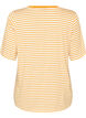 T-shirt met TENCEL&trade; Lyocell en strepen, Geel, Packshot image number 1
