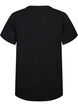 Viscose T-shirt met strassteentjes, Zwart, Packshot image number 1
