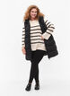 Lange vest met capuchon en zakken, Zwart, Model image number 1