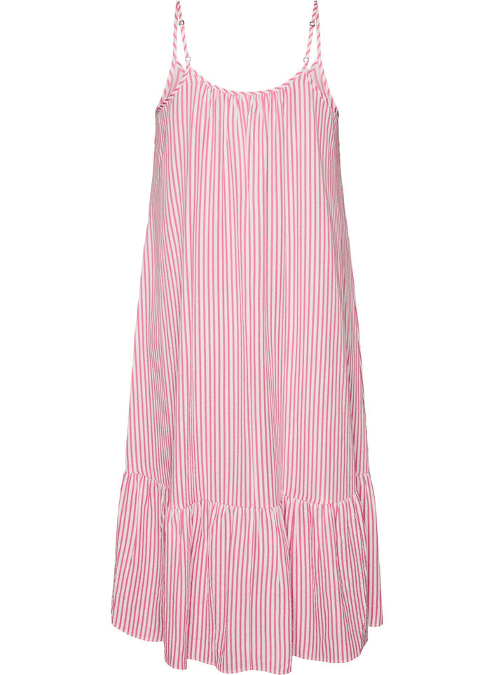 Zomerjurk met strepen en A-lijn pasvorm, Roze, Packshot image number 1