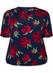 Viscose blouse met bloemenprint en ballonvorm, Blauw, Packshot image number 0