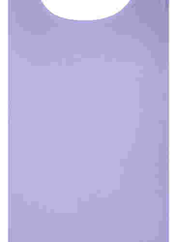 Effen gekleurd basic top in katoen, Paisley Purple, Packshot image number 2