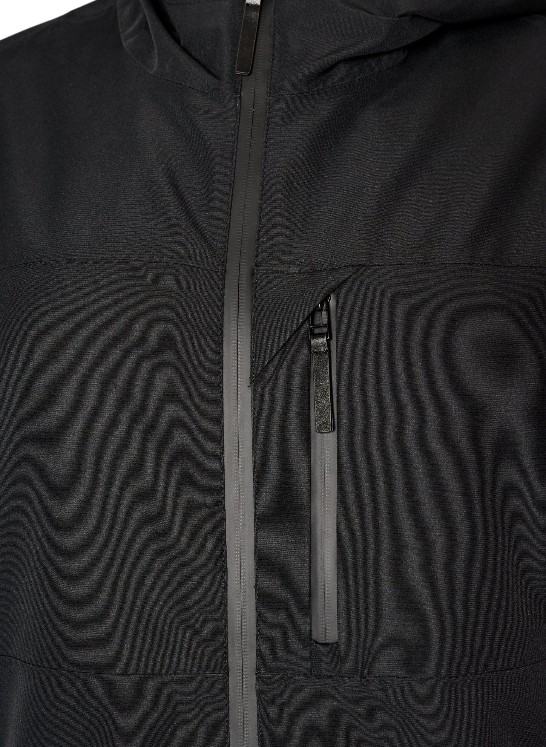 ZizziSki jas met capuchon en zakken met ritssluiting, Zwart, Packshot image number 2