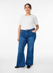 High-waist bootcut jeans, Blauw, Model image number 0